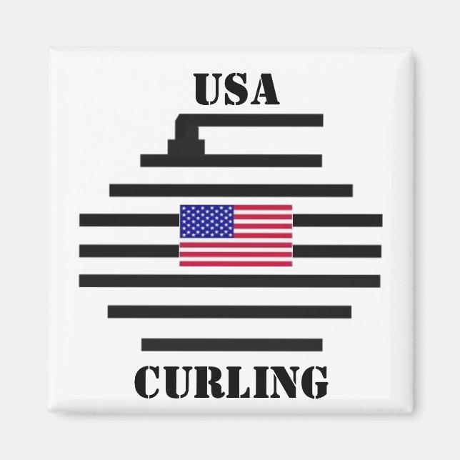 Aimant Curling USA 2010 (Devant)