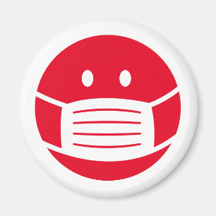 Aimant Custom color smily face mask emoji icon fridge