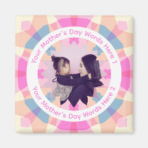 Custom Colorful Funky Mother’s Day Pink Star Photo
