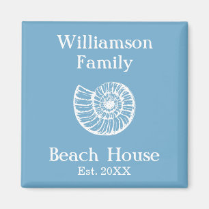 Aimant Custom Family Beach House Shell