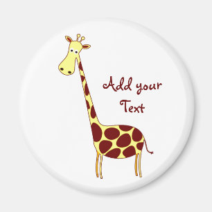 Aimant Customisez-le ! Conception mignonne de girafe