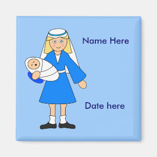 Aimant Customisez-moi — Nativité des enfants Marie et béb