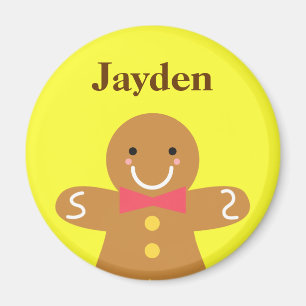 Aimant Cute and Happy Gingerbread