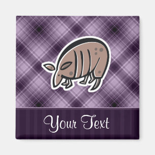 Aimant Cute Armadillo; Purple