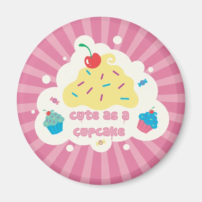 Aimant Cute As Cupcake (Devant)