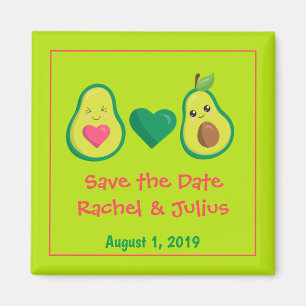 Aimant Cute Avocados Enregistrer la date