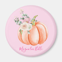 Cute Blush Rose Spring Floral Petit Nom Citrouille