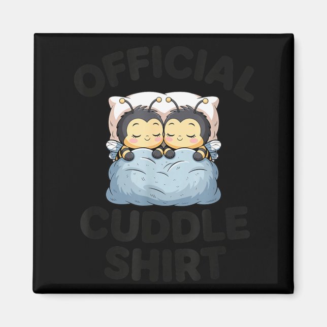 Aimant Cute Bumble Bee Couple Cuddle  (Devant)