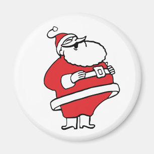 Aimant Cute Cartoon Jolly Santa Claus Laughing Ho Ho Ho