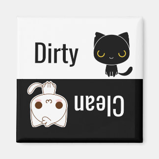 Aimant Cute Cats Dirty Nettoyer Lave-vaisselle