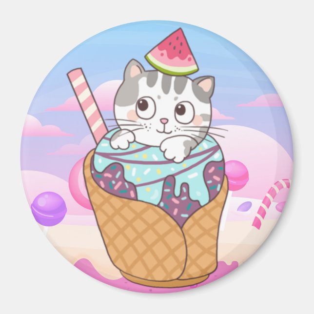 Aimant Cute chat (Devant)