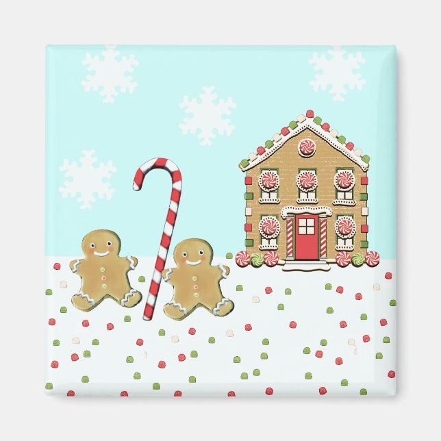 Aimant Cute Christmas Gingerbread Cookies (Devant)