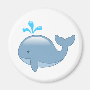 Aimant Cute Chubby Cartoon Whale
