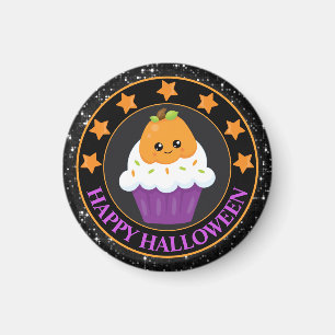 Aimant Cute Citrouille Halloween Cupcake