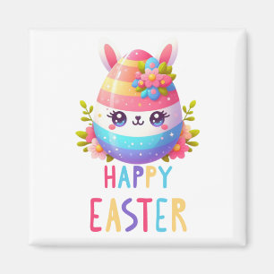 Aimant Cute, coloré lapin d'oeuf de Pâques