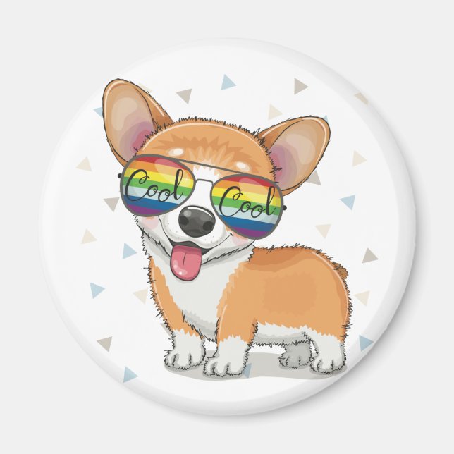 Aimant Cute Corgi (Devant)