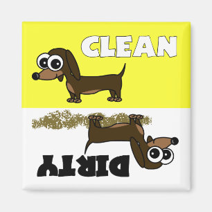 Aimant Cute Dachshund Nettoyer / Lave-vaisselle Sale