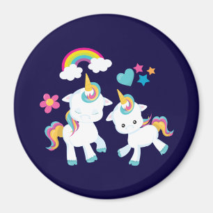 Aimant Cute Dancing Unicornes Magique Arc-en-ciel & Étoil