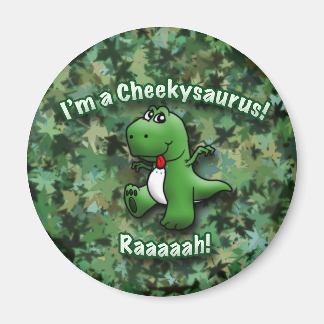 Aimant Cute Dinosaur est un Cheekysaurus (Devant)
