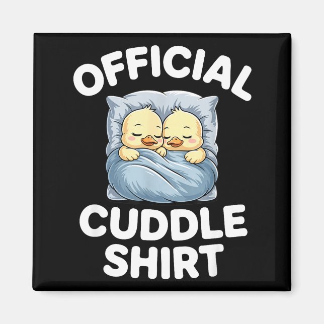 Aimant Cute Duck Couple Snuggle Cuddle  (Devant)