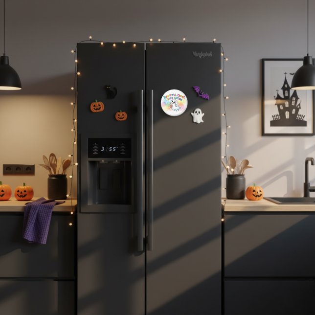 Aimant Cute Funny Fantôme coloré Aquarelle Frigo (Créateur téléchargé)