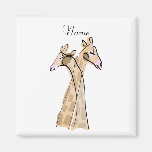Aimant Cute Giraffe Couple Thunder_Cove (Devant)