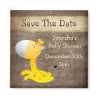 Cute Giraffe Enregistrer le Baby shower Date