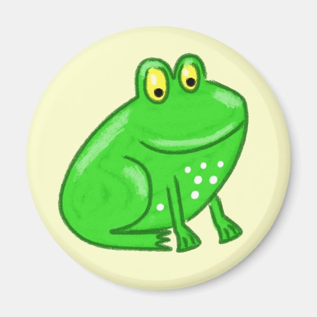 Aimant Cute grenouille caricaturale (Devant)