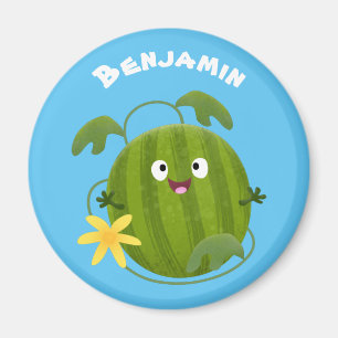 Aimant Cute happy smiling watermelon cartoon 