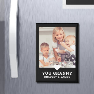 Aimant Cute Heart Love You Granny's Mother's Day Photo
