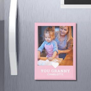 Aimant Cute Heart Love You Granny's Mother's Day Photo