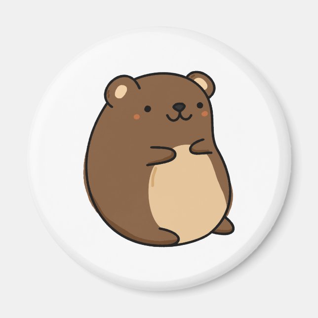 Aimant Cute Kawaii Baby Ours Brown (Devant)