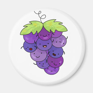 Aimant Cute Kawaii Bunch Of Grapes