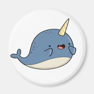 Aimant Cute Kawaii Narwhal