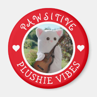 Aimant Cute Kawaii Red Pawsitive Plushie Vibes Photo