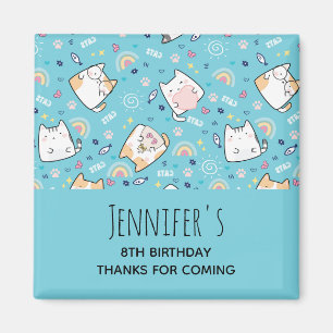 Aimant Cute Kitty Chat Motif Whimsical Anniversaire