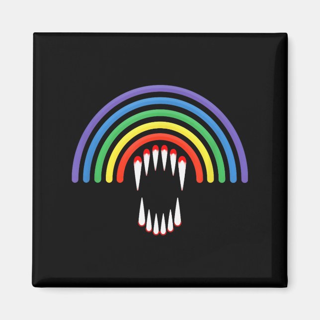 Aimant Cute Lgbtq Vamre Lgbt Halloween Ghost Rainbow Gay  (Devant)