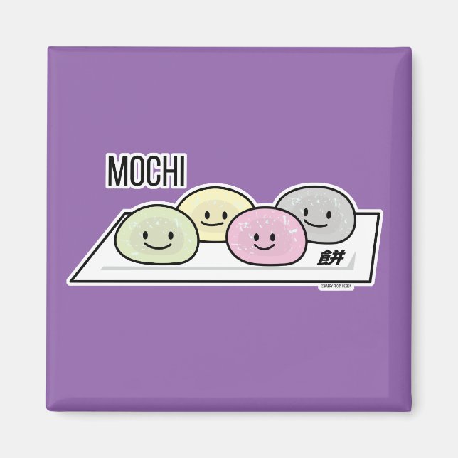 Aimant Cute Mochi glace riz cake thé vert japonais thé (Devant)