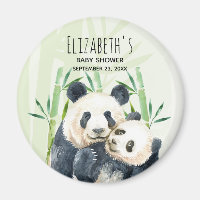 Cute Panda Ours Cuddin Baby shower d'aquarelle