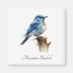 Aimant Cute Petite Montagne Bluebird Aquarelle, personnal