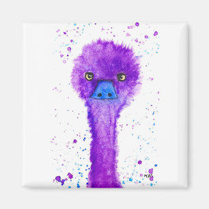 Aimant Cute purple emu