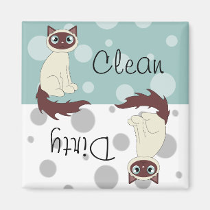 Aimant Cute Ragdoll Siamese Clean Dirty Lave-vaisselle Ma