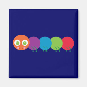Aimant Cute Rainbow Caterpillar