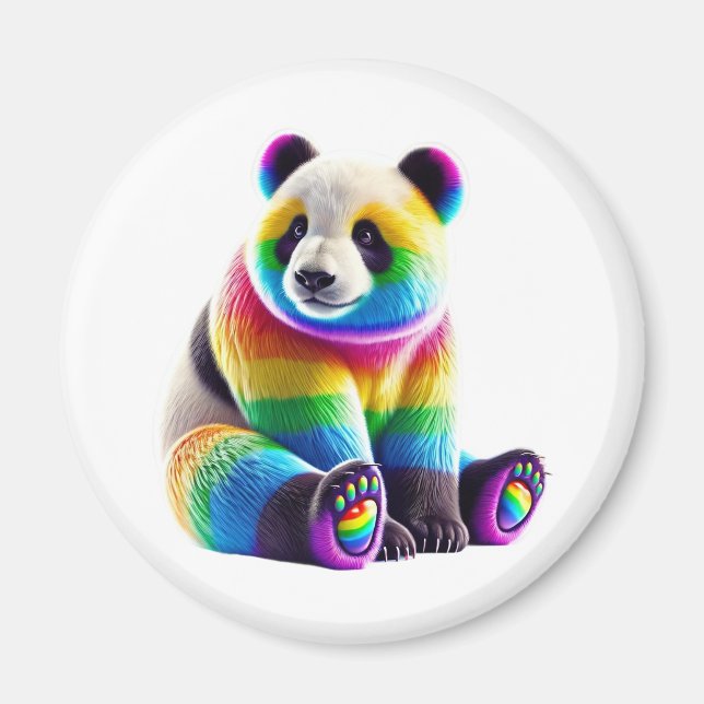 Aimant Cute Rainbow Panda (Devant)