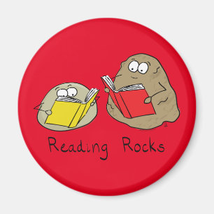 Aimant Cute Reading Rocks Librairie Book Lovers