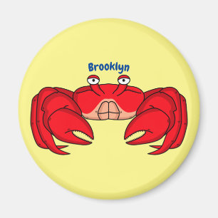Aimant Cute red crab cartoon