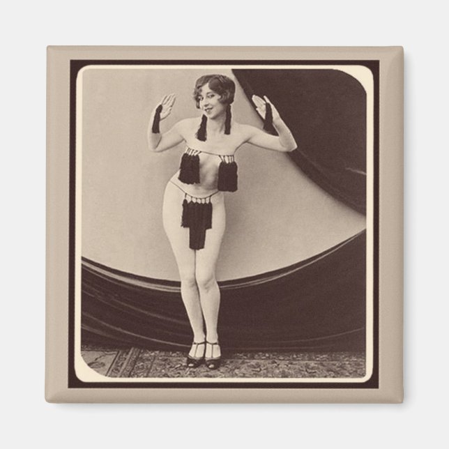Aimant Cute risqué 1920's Flapper Girl (Devant)