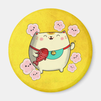 Aimant Cute ronde Maneki Neko Chat