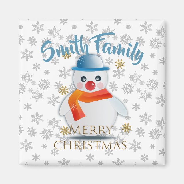 Aimant Cute Snowman (Devant)