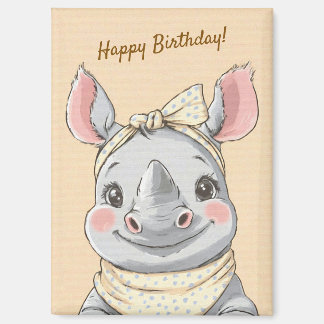 Aimant Cute Tiger with Bandana Kids Birthday Invitation